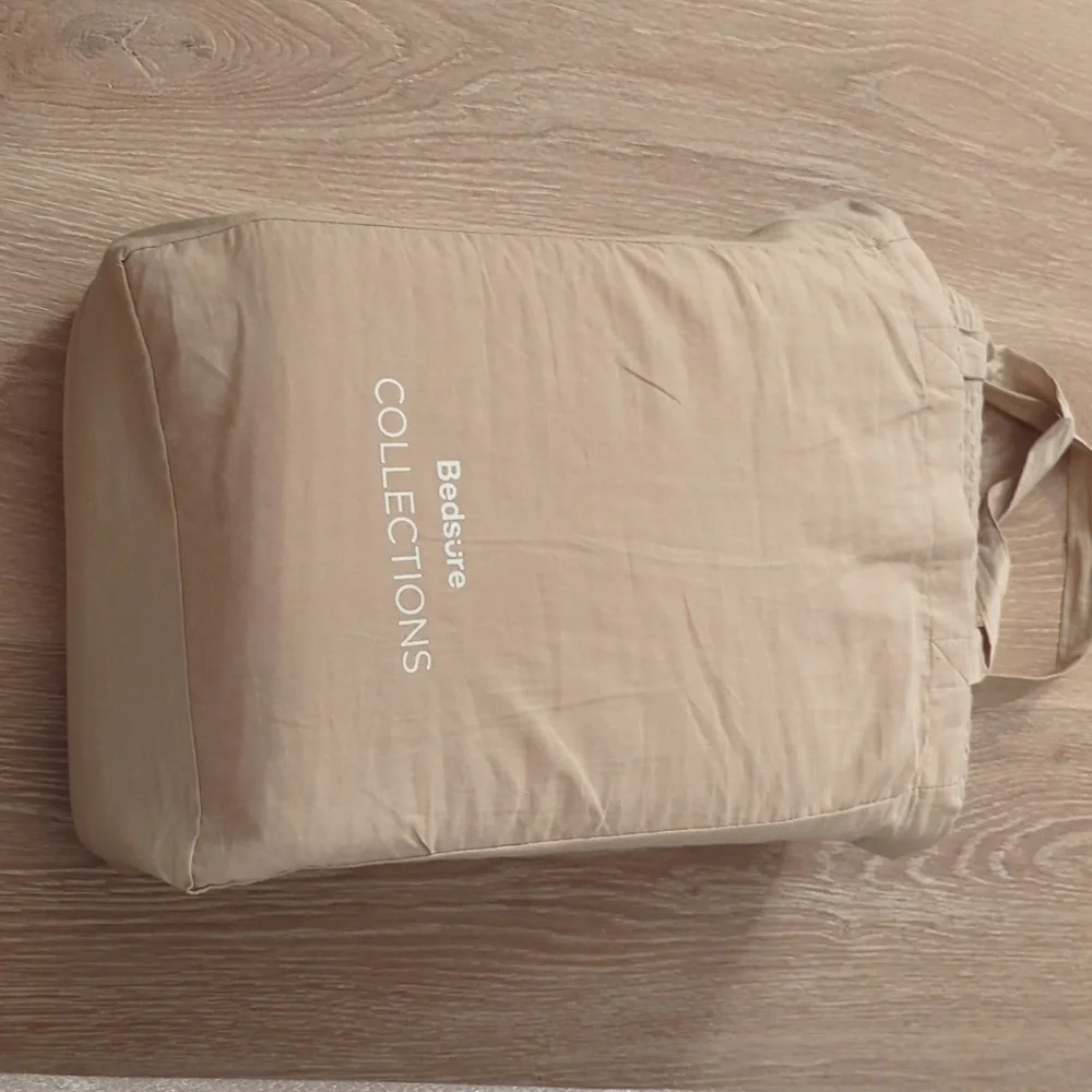 Bedsure 100% Cotton Duvet Cover Shams Queen 3 Pieces Khaki Waffle New